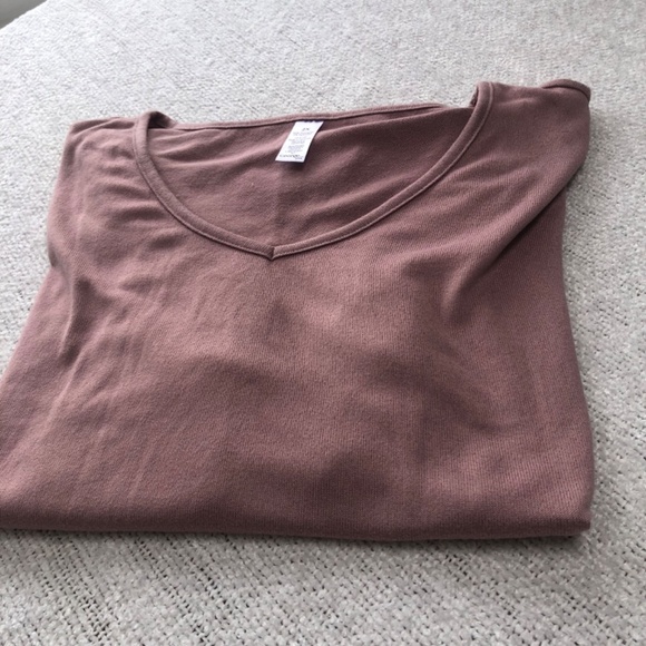 George 2x v neck top with short sleeves, mauvish like colour, new or like new - Picture 6 of 6